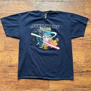 Vintage Star Wars Manga Promo Shirt Japan Size L Darth Vader Obi Wan Duel 1998